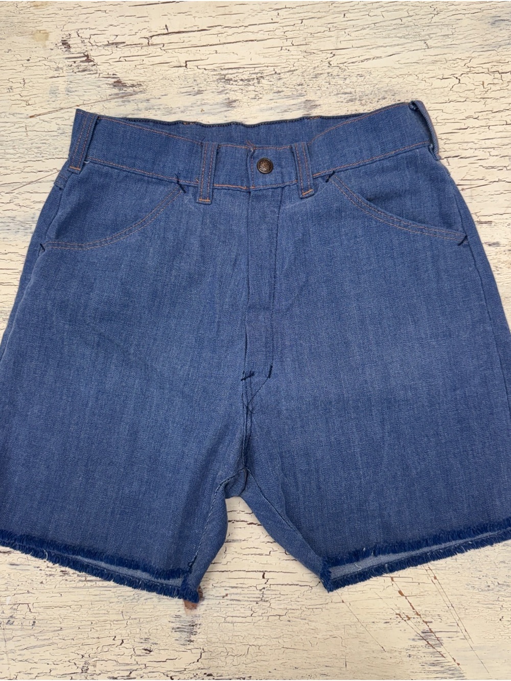 Vintage Rare 70s Big Yank Cut-Off Denim Shorts Dark Wash Jean Shorts 1970s